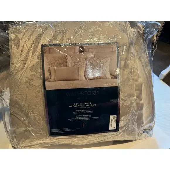 WATERFORD Maguire 3 Decorative Pillows, Assorted,Mocha